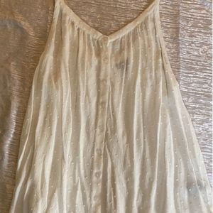 White button down cami